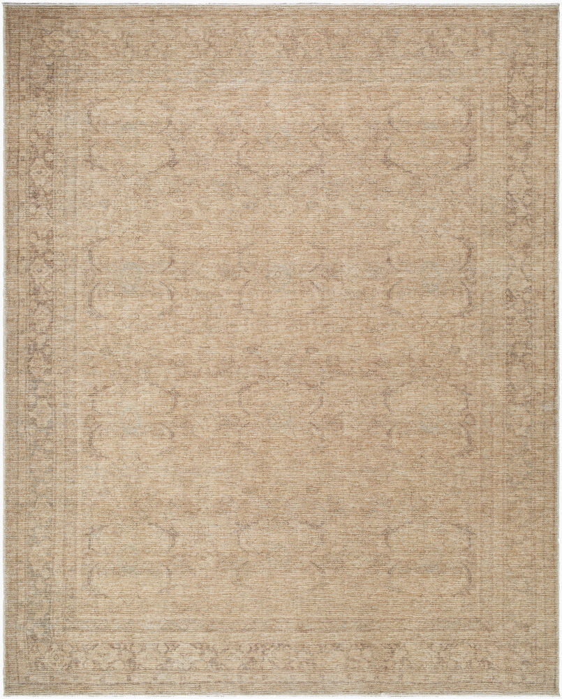 Fetscher Machine Woven Rug — Brown/Dusty Sage