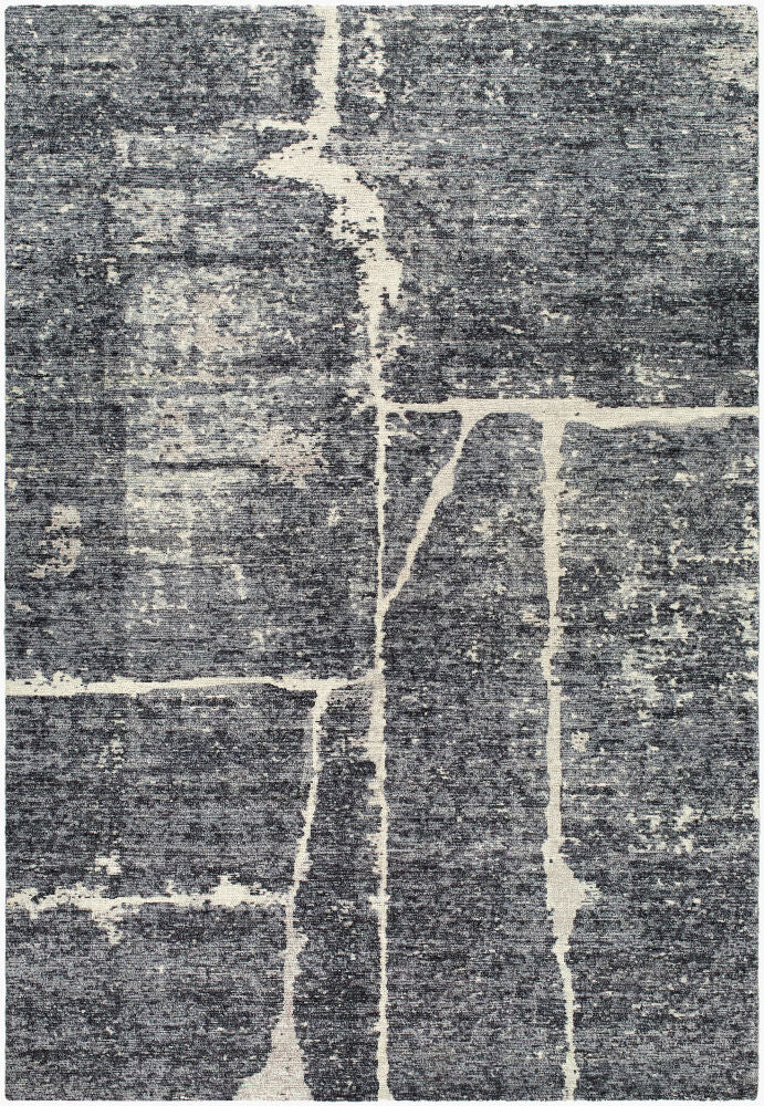 Janek Handmade Rug — Black/Light Gray