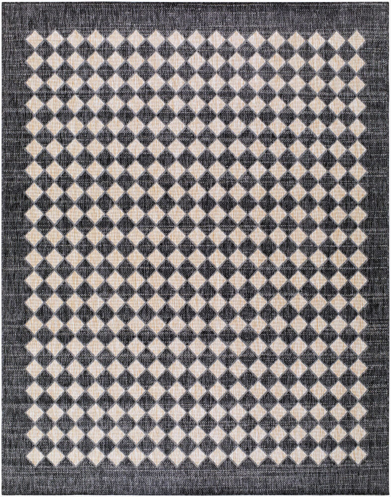 Mulberry Machine Woven Rug — Black/Light Gray