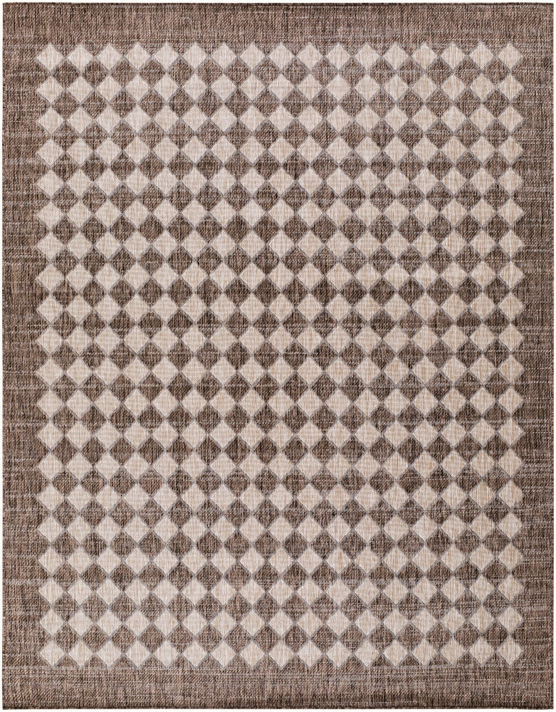 Mulberry Machine Woven Rug — Dark Brown/Light Gray