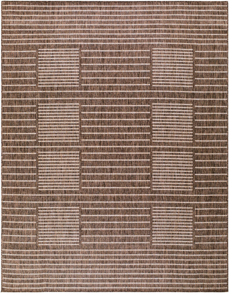 Rye Machine Woven Rug — Dark Brown/Light Gray