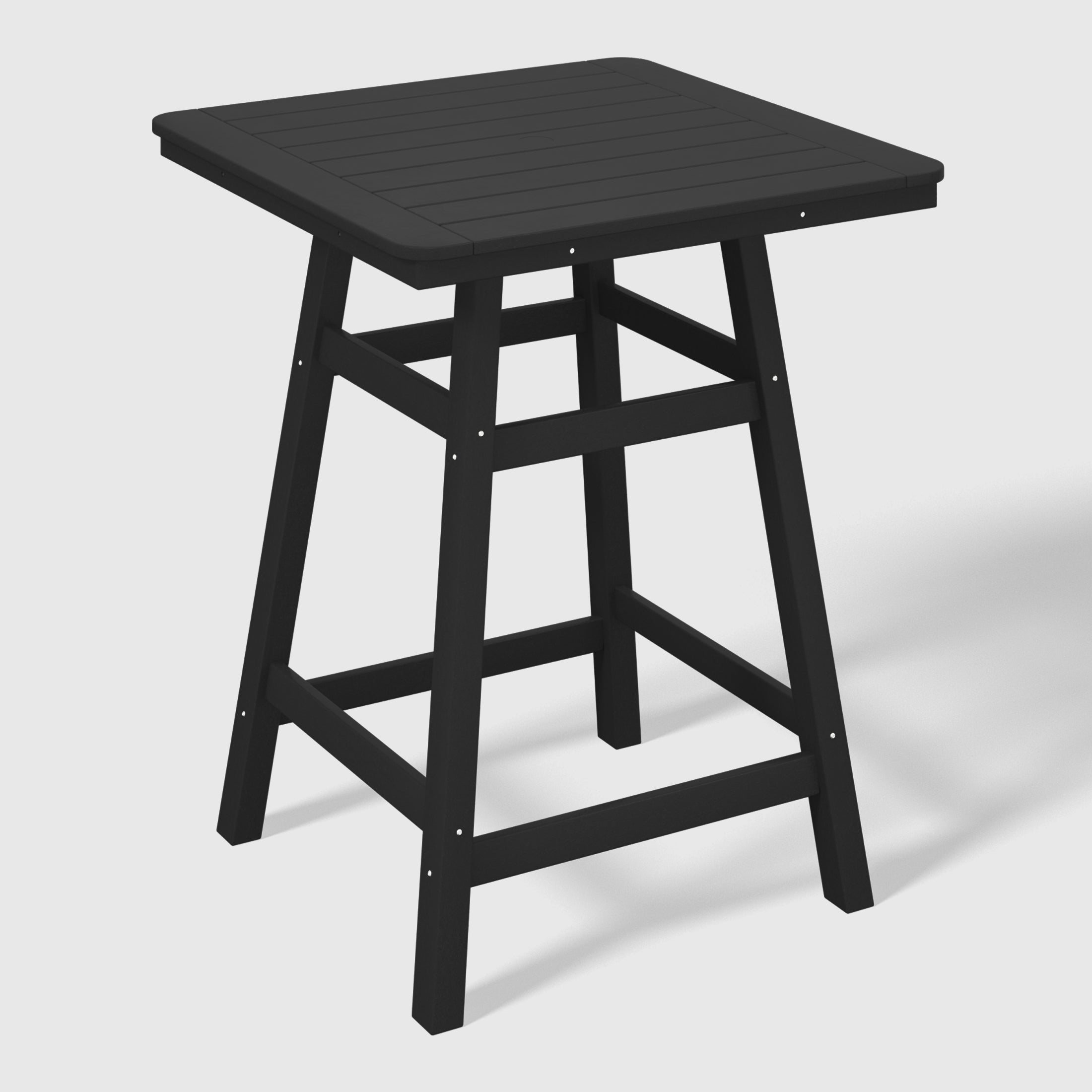 Stockholm All-Weather Outdoor Square Counter Table (31" Top) Black Seahawk Designs Patio Bar Tables