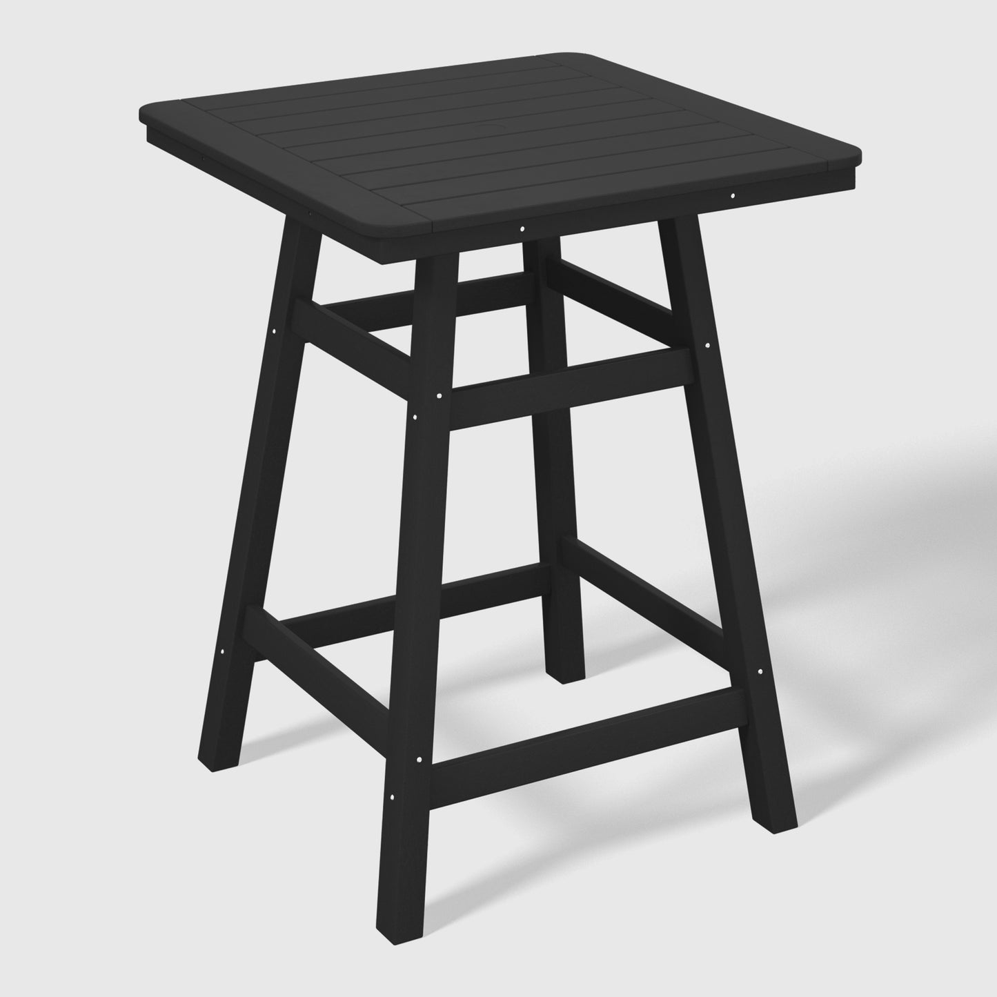 Stockholm All-Weather Outdoor Square Counter Table (31" Top) Black Seahawk Designs Patio Bar Tables
