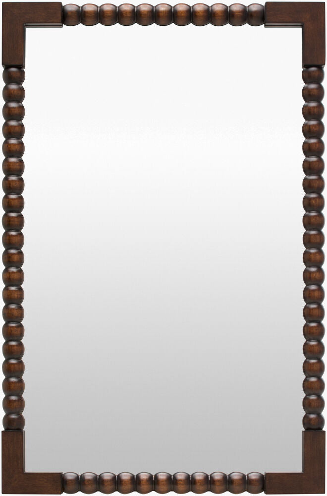 Lizzie Accent Mirror — Dark Brown