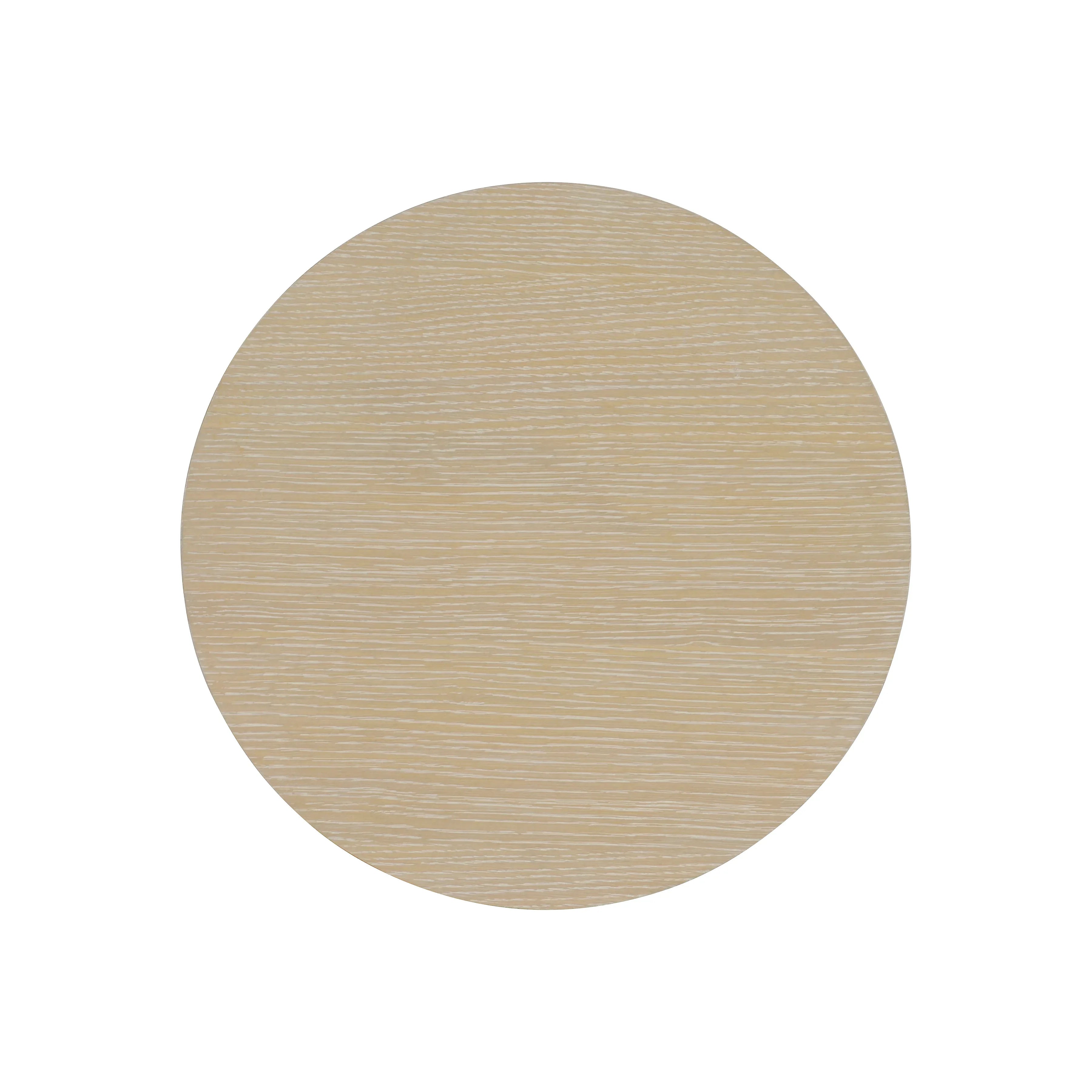 Bernhardt Solaria Accent Table — Cast Aluminum Waves, White Oak Bernhardt End Table