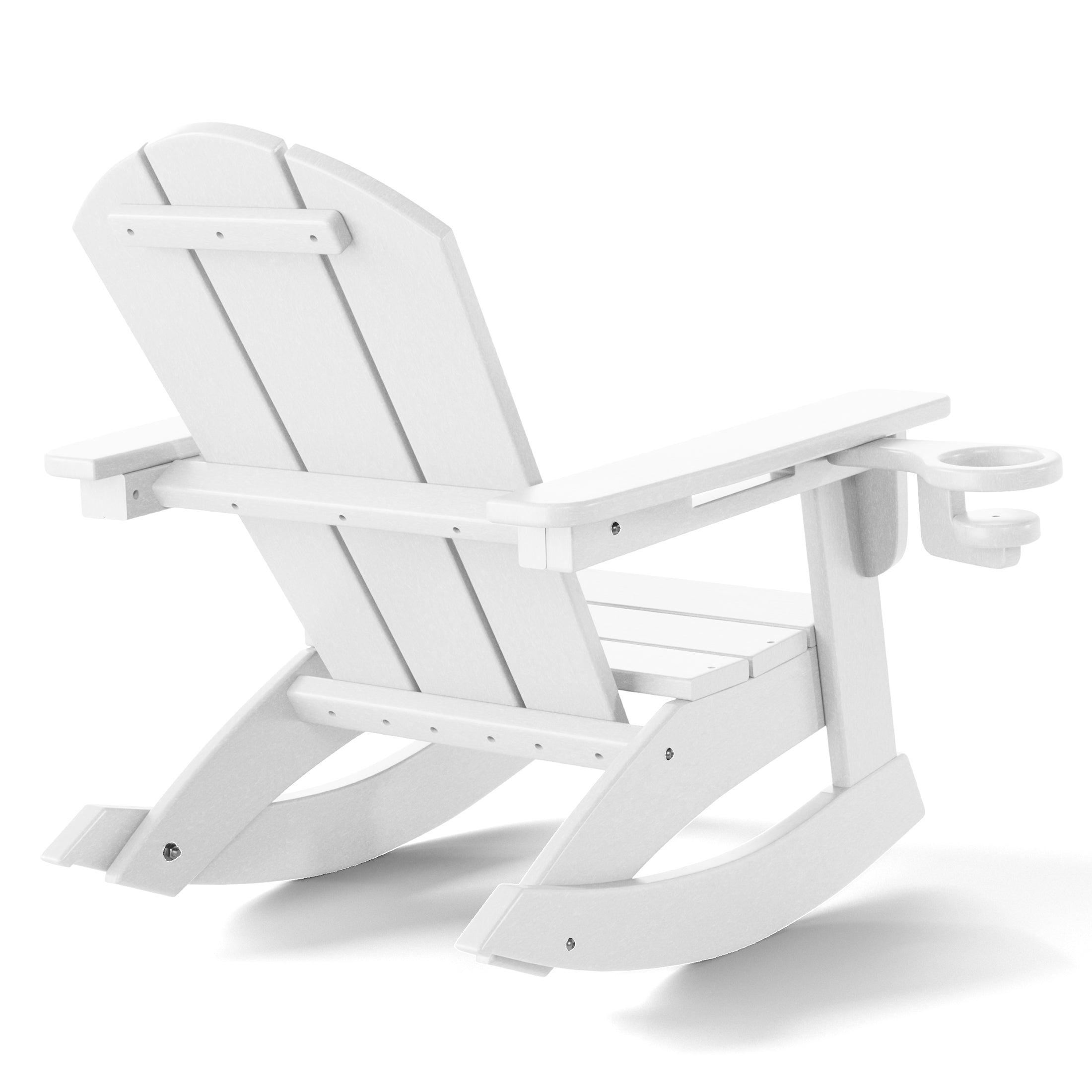 Tiny Terraces Kids Adirondack Rocking Chair with Cup Holder (Set of 2) Seahawk Designs Kids Patio Rocking Chairs