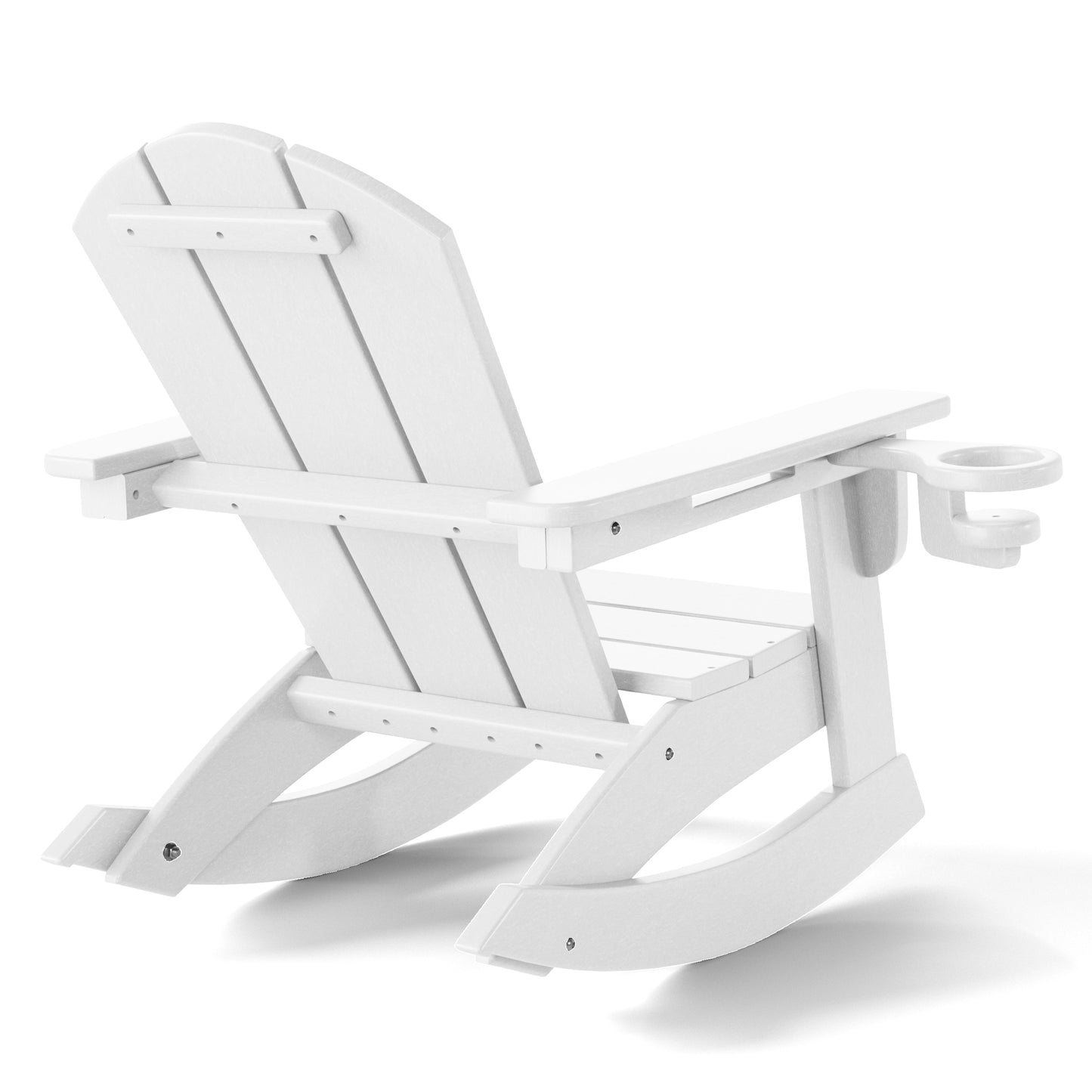 Tiny Terraces Kids Adirondack Rocking Chair with Cup Holder (Set of 2) Seahawk Designs Kids Patio Rocking Chairs