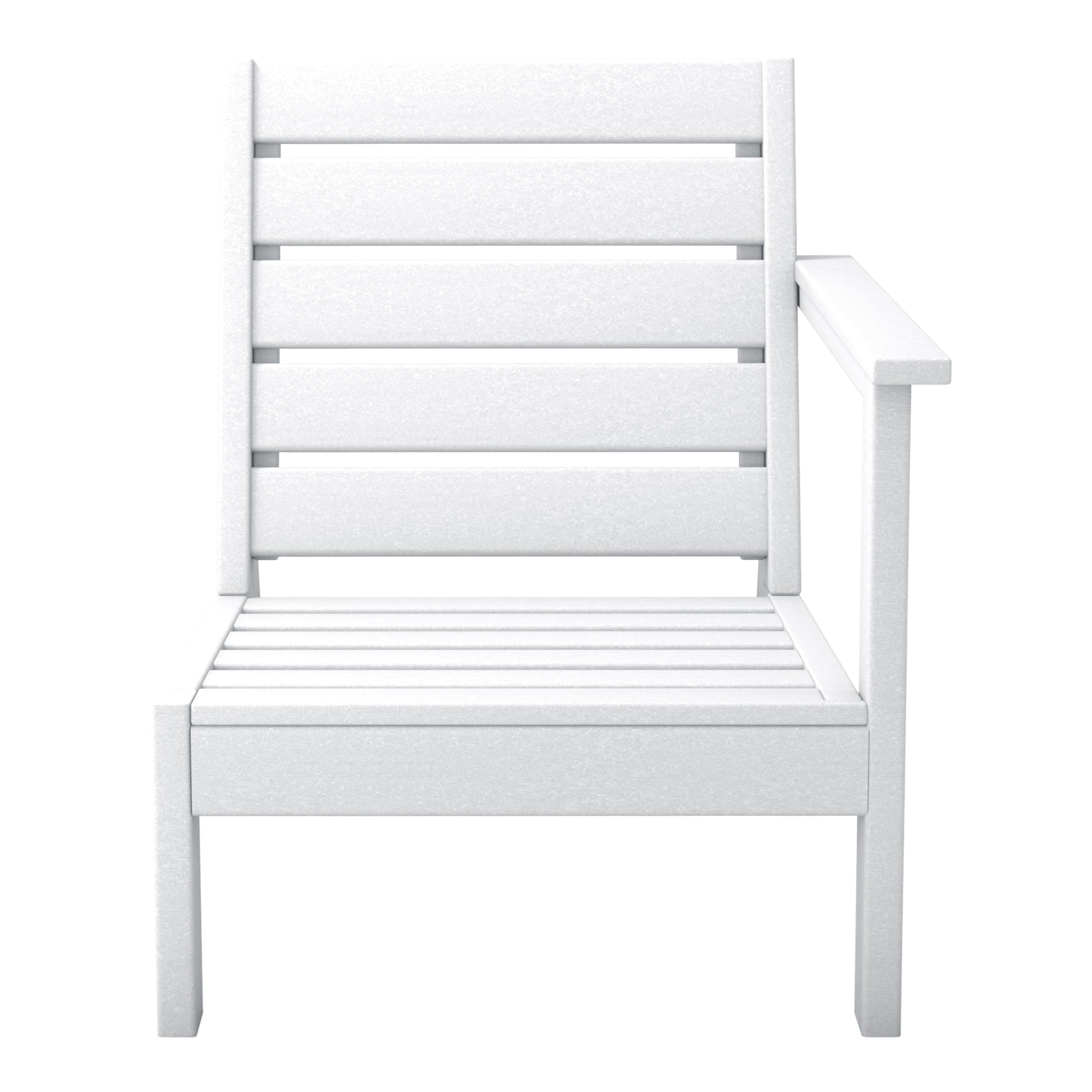 Scottsdale All-Weather Outdoor Modular Deep Seating Arm Chair (with Optional Cushions) White Brown Seahawk Designs Patio Chairs