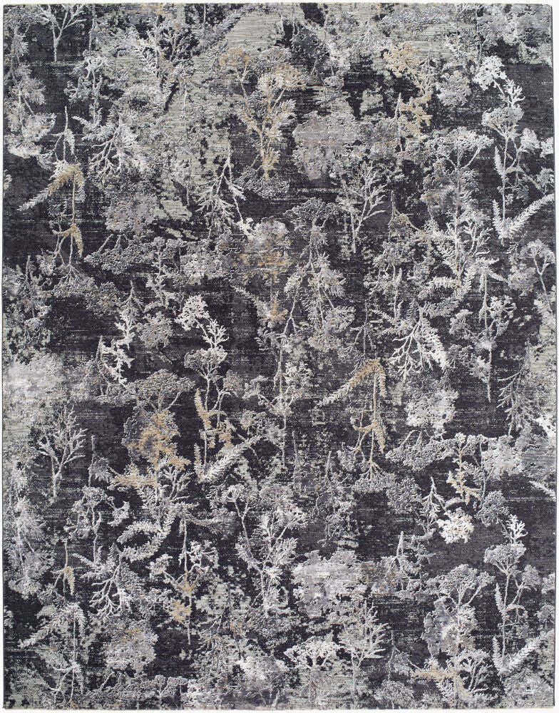 Gakko Machine Woven Rug — Black/Charcoal
