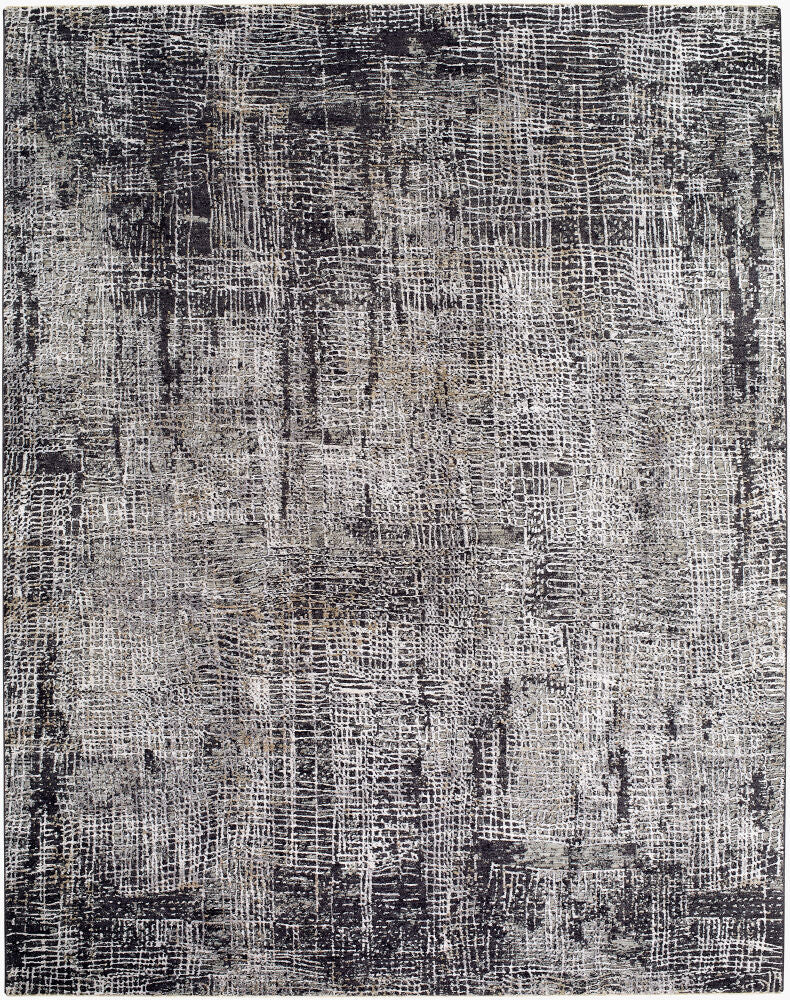 Gakko Machine Woven Rug — Black/Ivory