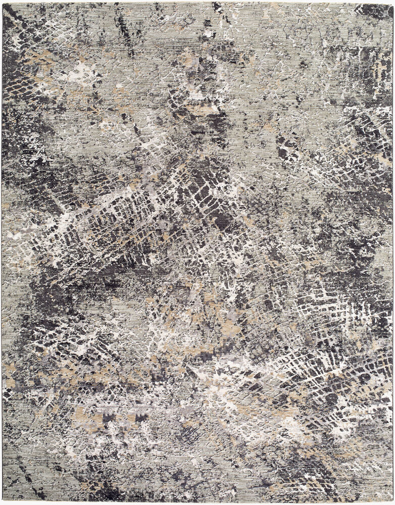 Gakko Machine Woven Rug — Black/Charcoal