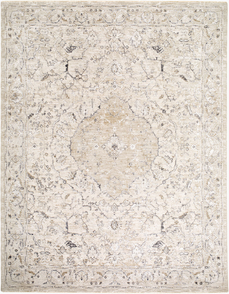 Gakko Machine Woven Rug — Charcoal/Cream