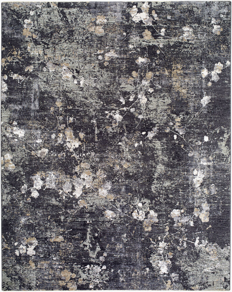 Gakko Machine Woven Rug — Black/Charcoal