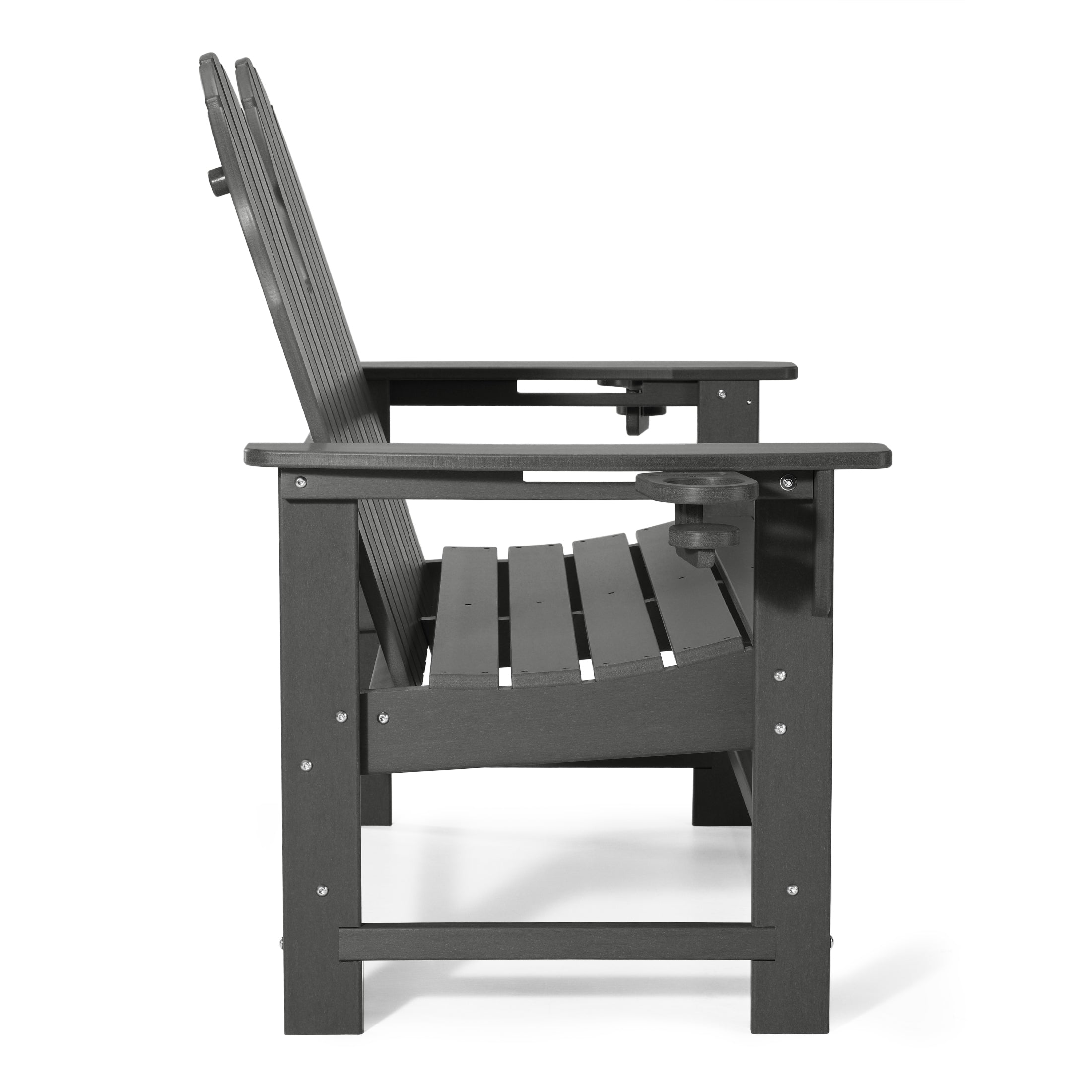 Magnolia Adirondack 49" Bench Gray Seahawk Designs Patio Benches