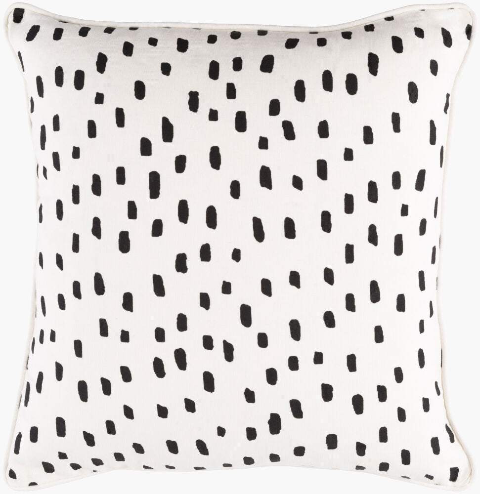 Glyph Accent Pillow — Black/Ivory