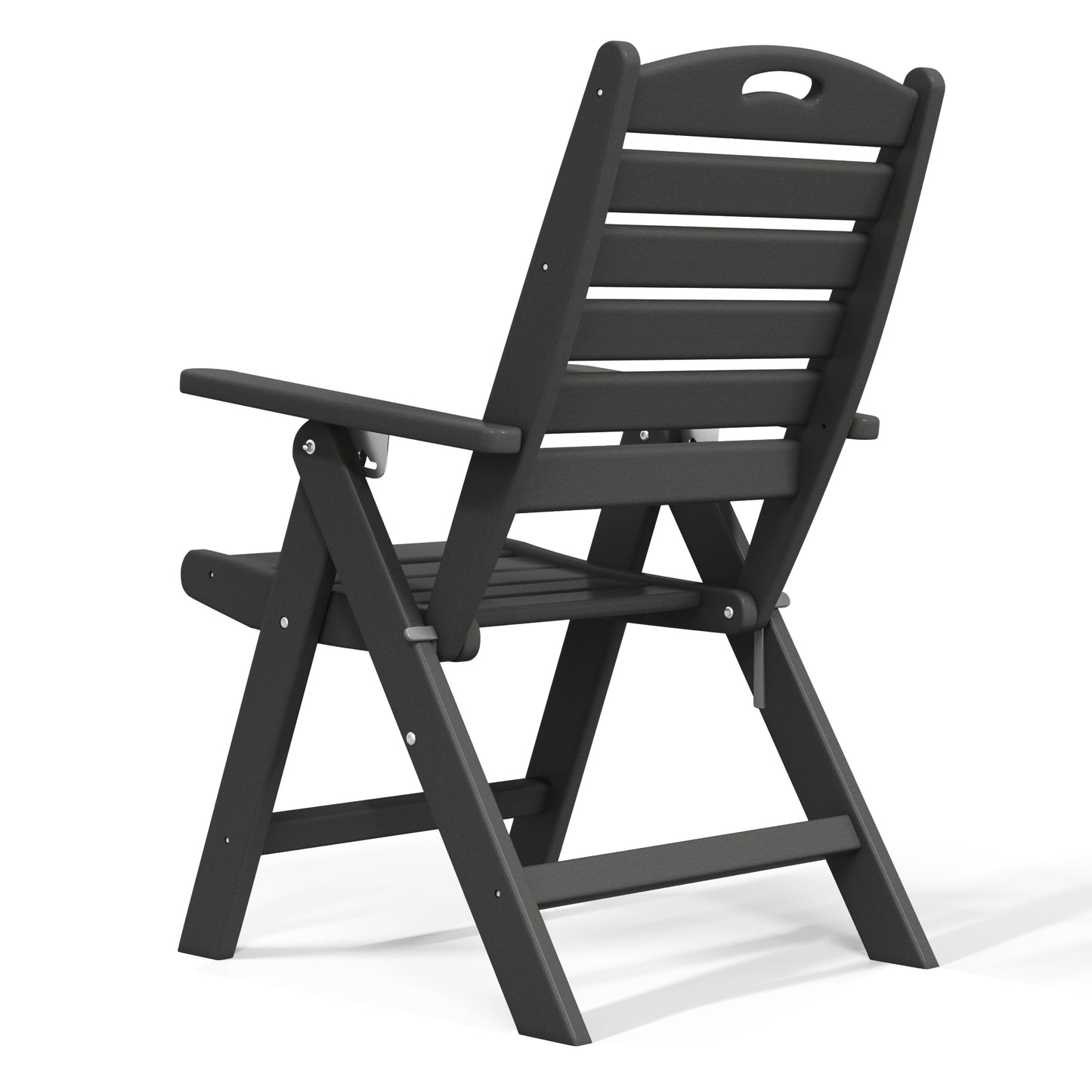 Aarhus All-Weather Outdoor Patio Folding Tall Back Dining Chair (38" High) Seahawk Designs Patio Dining Chairs