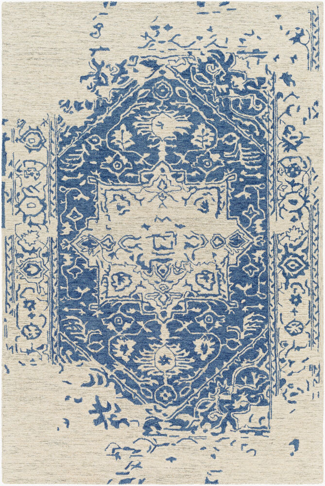 Granada Handmade Rug — Blue/Cream