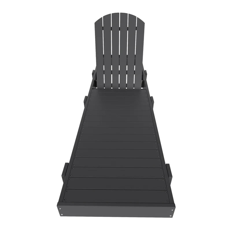 Westport Classic All-Weather Outdoor Adirondack Reclining Sun Lounger Gray Seahawk Designs Patio Chaise Lounges