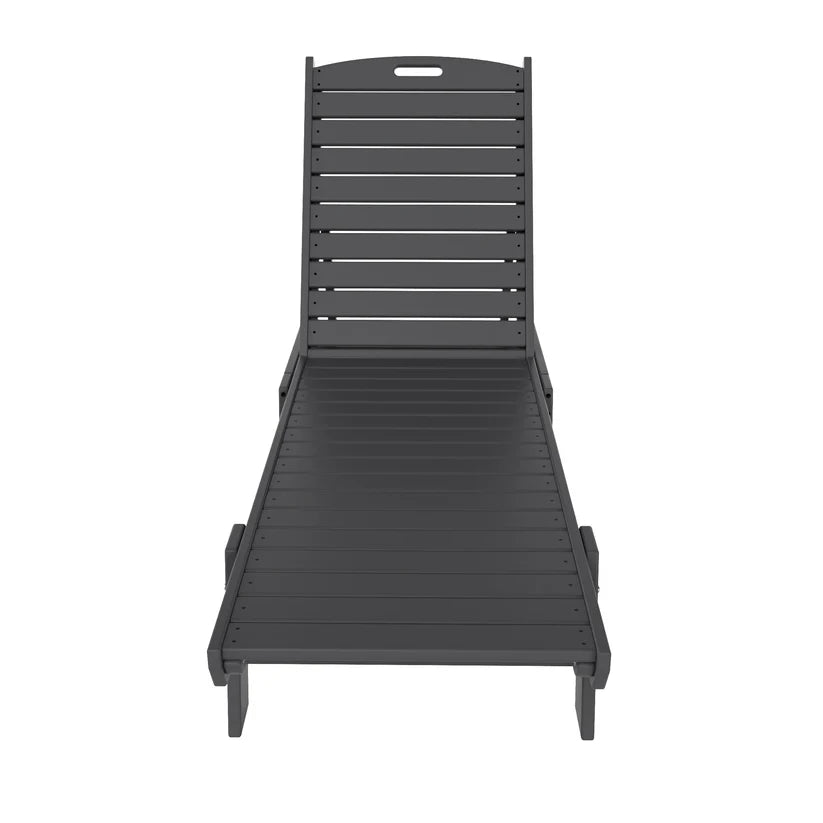 Santa Monica All-Weather Outdoor Reclining Sun Lounger Gray Seahawk Designs Patio Chaise Lounges