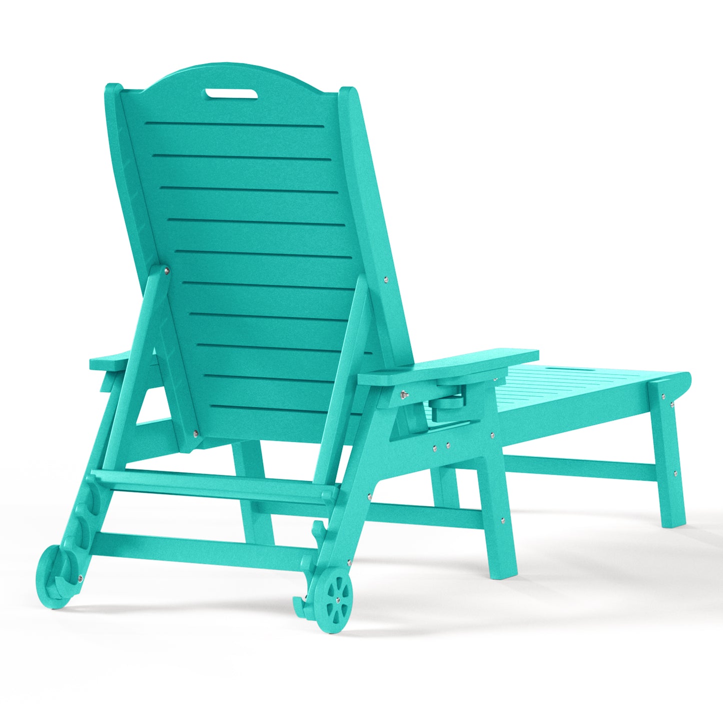 Santa Barbara Reclining Chaise Lounge with Cup Holder and Wheels Seahawk Designs Patio Chaise Lounges