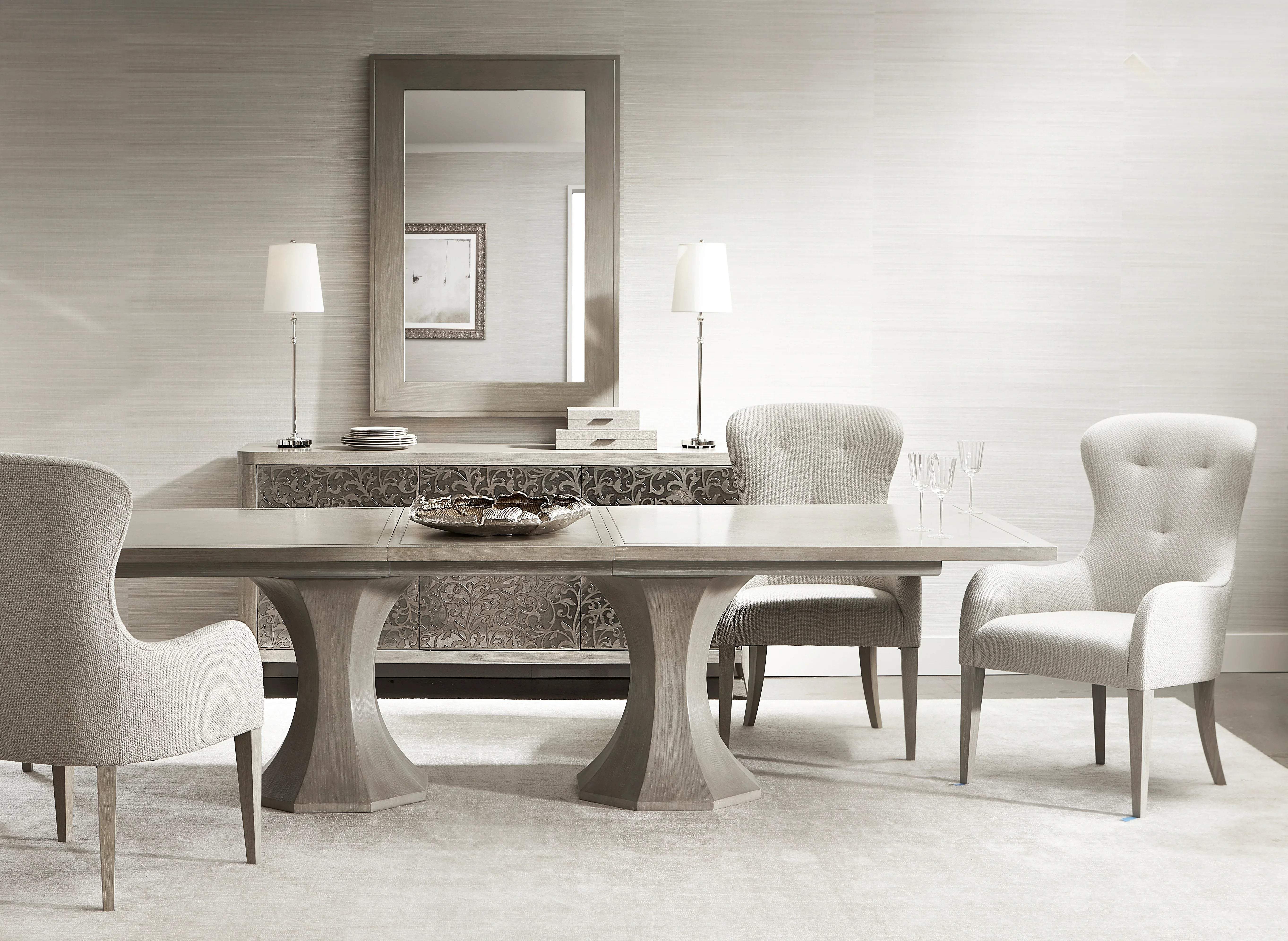 Bernhardt Cornelia Mirror — Ash Frame, Steel Inlays Bernhardt Mirror
