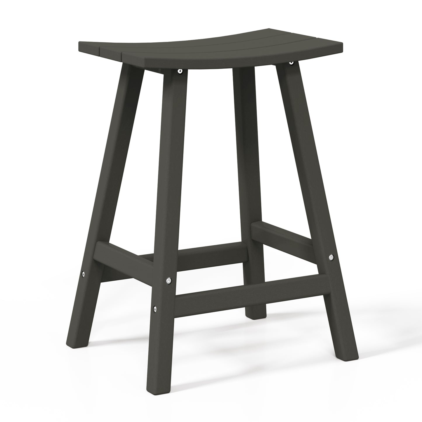 Stockholm All-Weather Outdoor Saddle Counter Stool (24" Height) Gray Seahawk Designs Patio Bar & Counter Stools