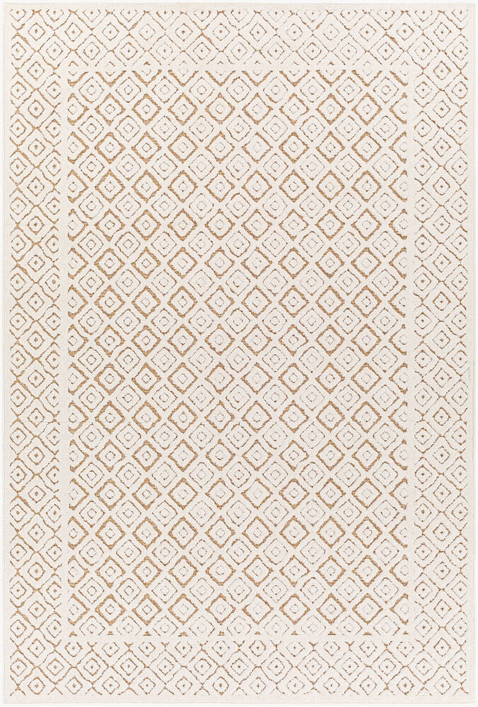 Greenwich Machine Woven Rug — Off-White/Tan