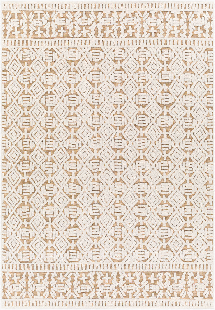 Greenwich Machine Woven Rug — Off-White/Tan