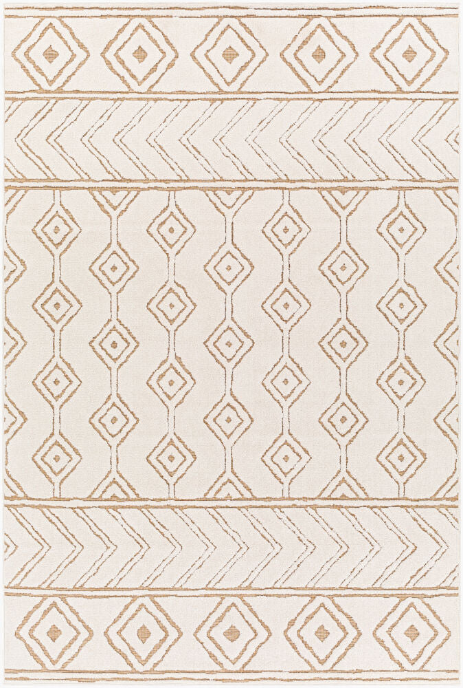 Greenwich Machine Woven Rug — Off-White/Tan