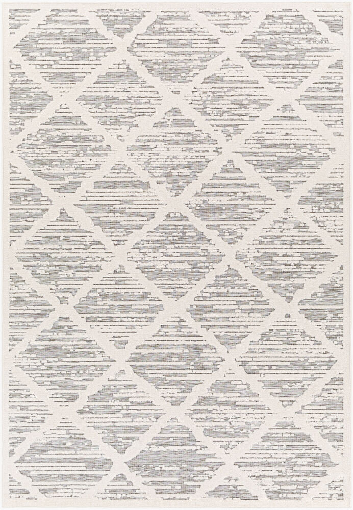 Greenwich Machine Woven Rug — Medium Gray/Off-White