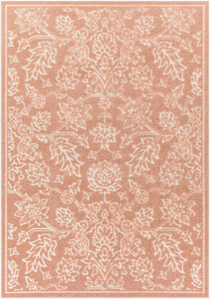 Greenwich Machine Woven Rug — Cream/Dusty Pink