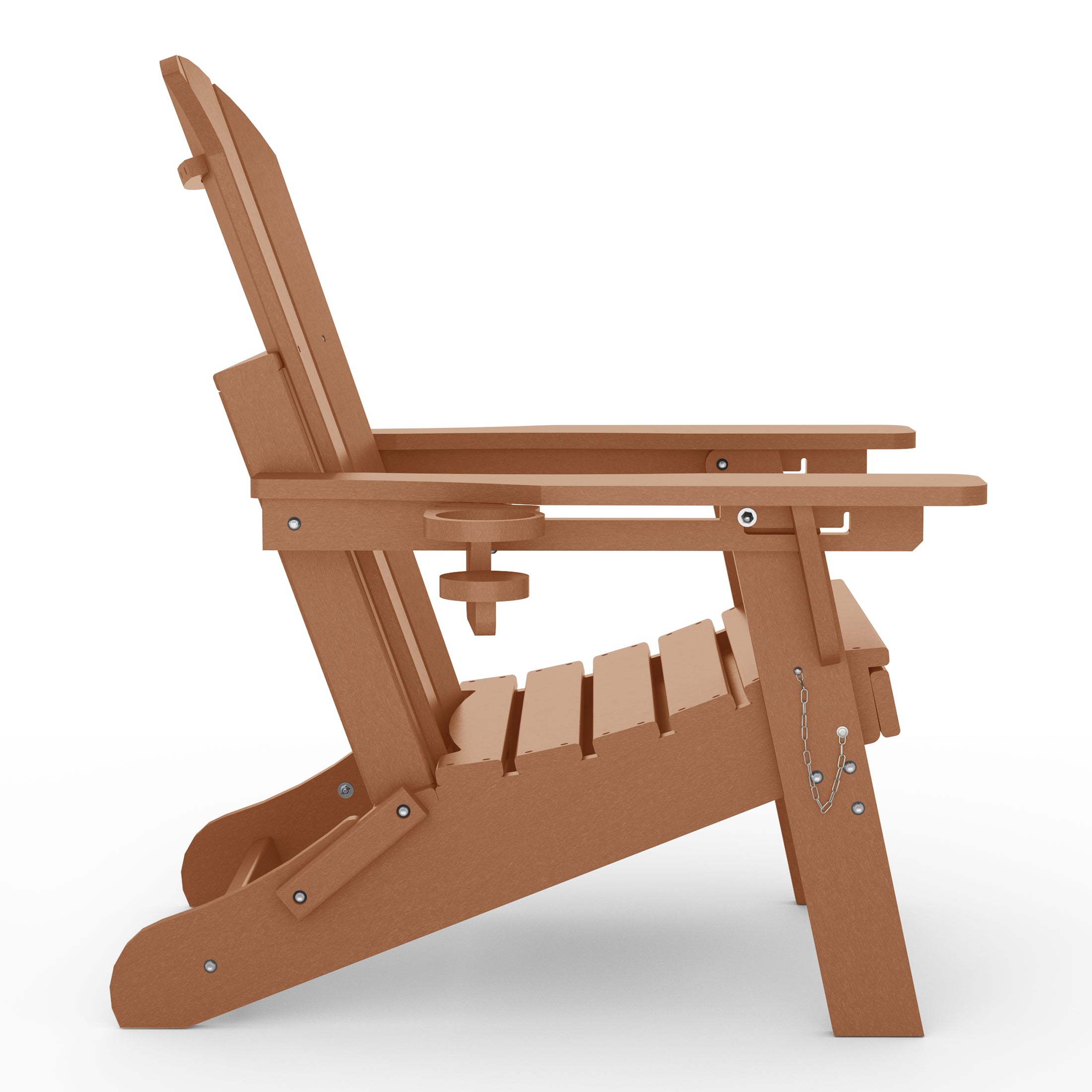 Chatham Folding Adjustable Adirondack Chair with Cup Holder and Hideaway Ottoman Teak Seahawk Designs Adirondack Chairs