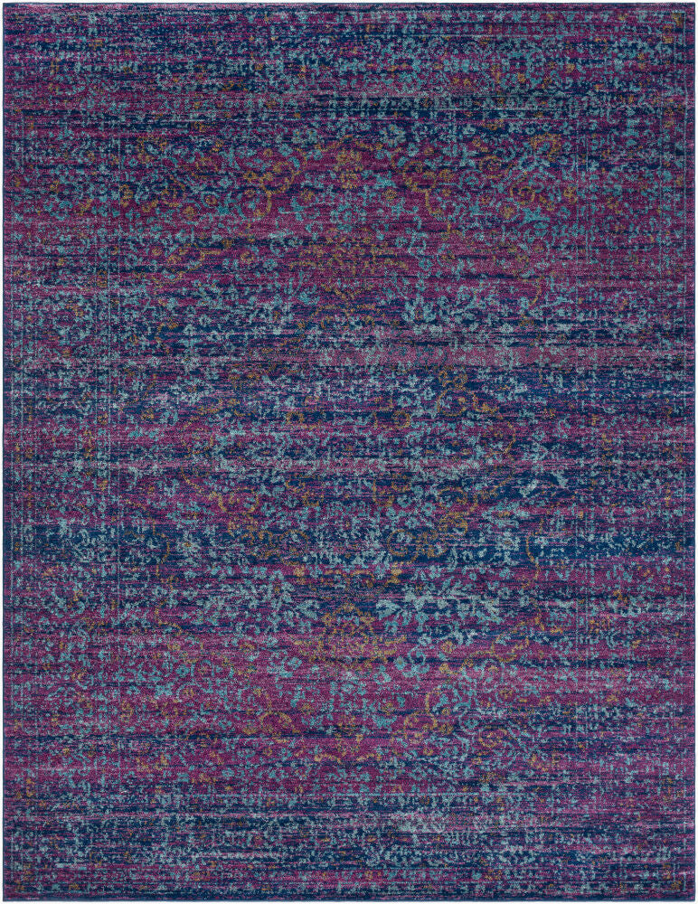 Harput Machine Woven Rug — Burgandy/Burnt Orange
