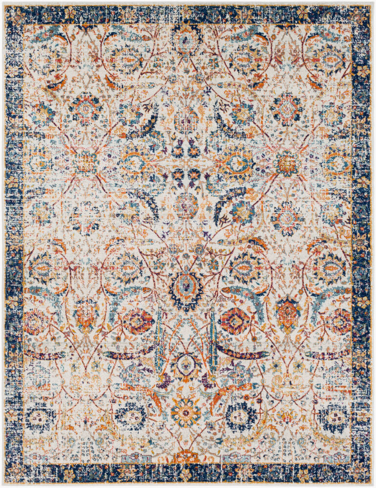 Harput Machine Woven Rug — Burgandy/Burnt Orange
