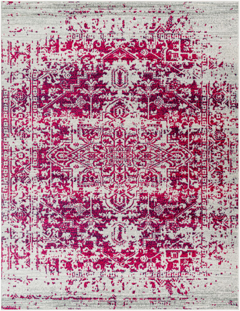 Harput Machine Woven Rug — Burgandy/Light Beige