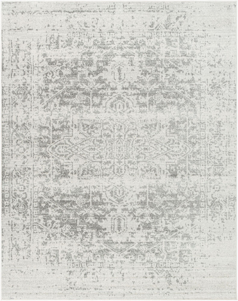 Harput Machine Woven Rug — Charcoal/Light Beige