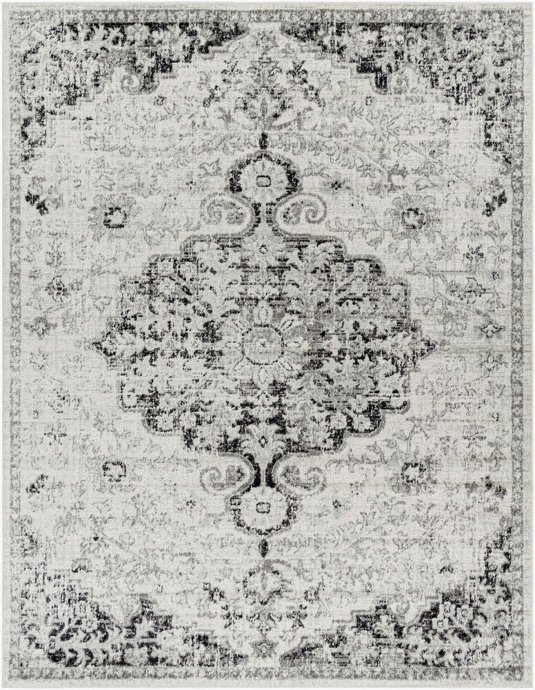 Harput Machine Woven Rug — Black/Charcoal