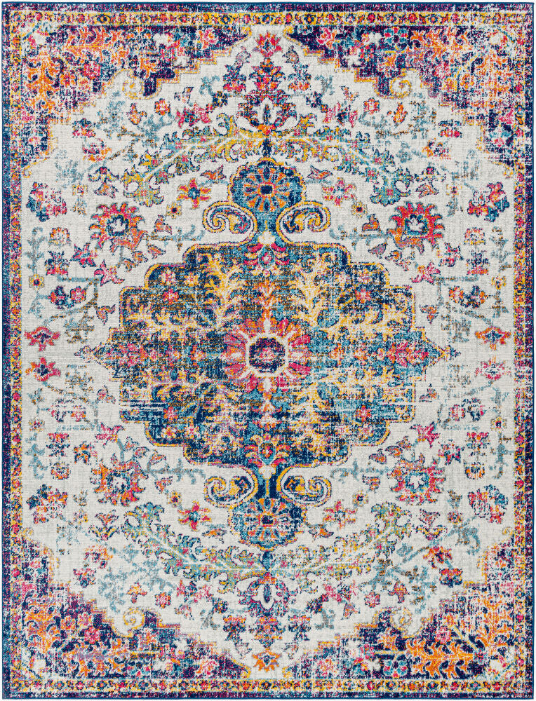 Harput Machine Woven Rug — Burgandy/Burnt Orange