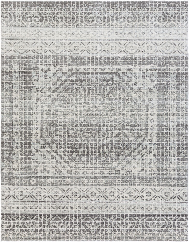 Harput Machine Woven Rug — Black/Charcoal