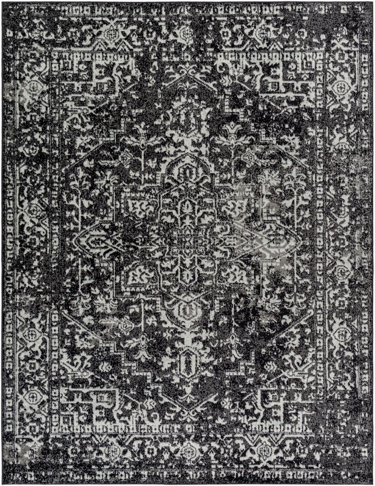 Harput Machine Woven Rug — Black/Charcoal