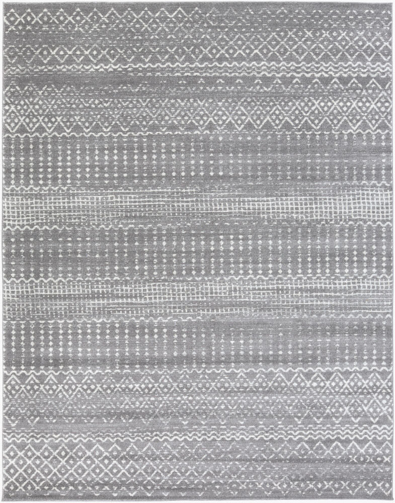Harput Machine Woven Rug — Charcoal/Ivory
