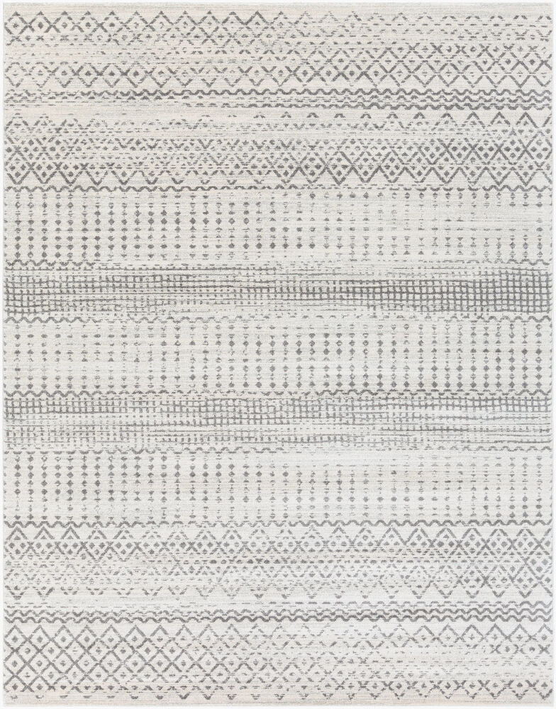 Harput Machine Woven Rug — Charcoal/Ivory