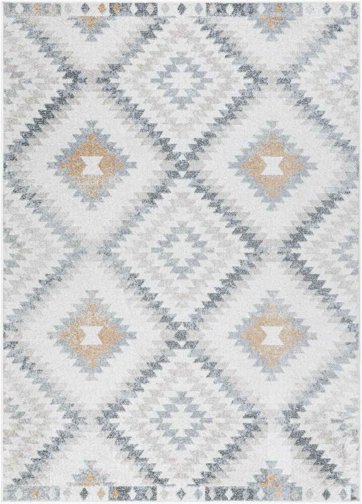 Harput Machine Woven Rug — Amber/Charcoal