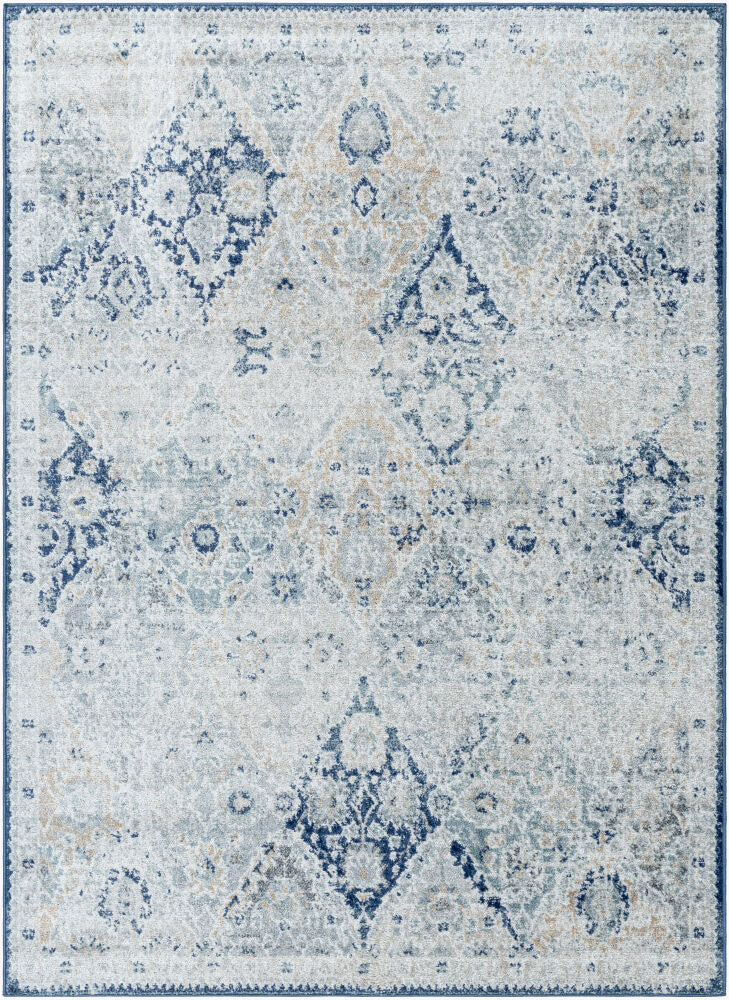Harput Machine Woven Rug — Amber/Blue