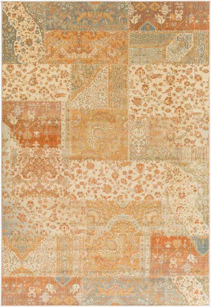 Hathaway Machine Woven Rug — Burnt Orange/Charcoal