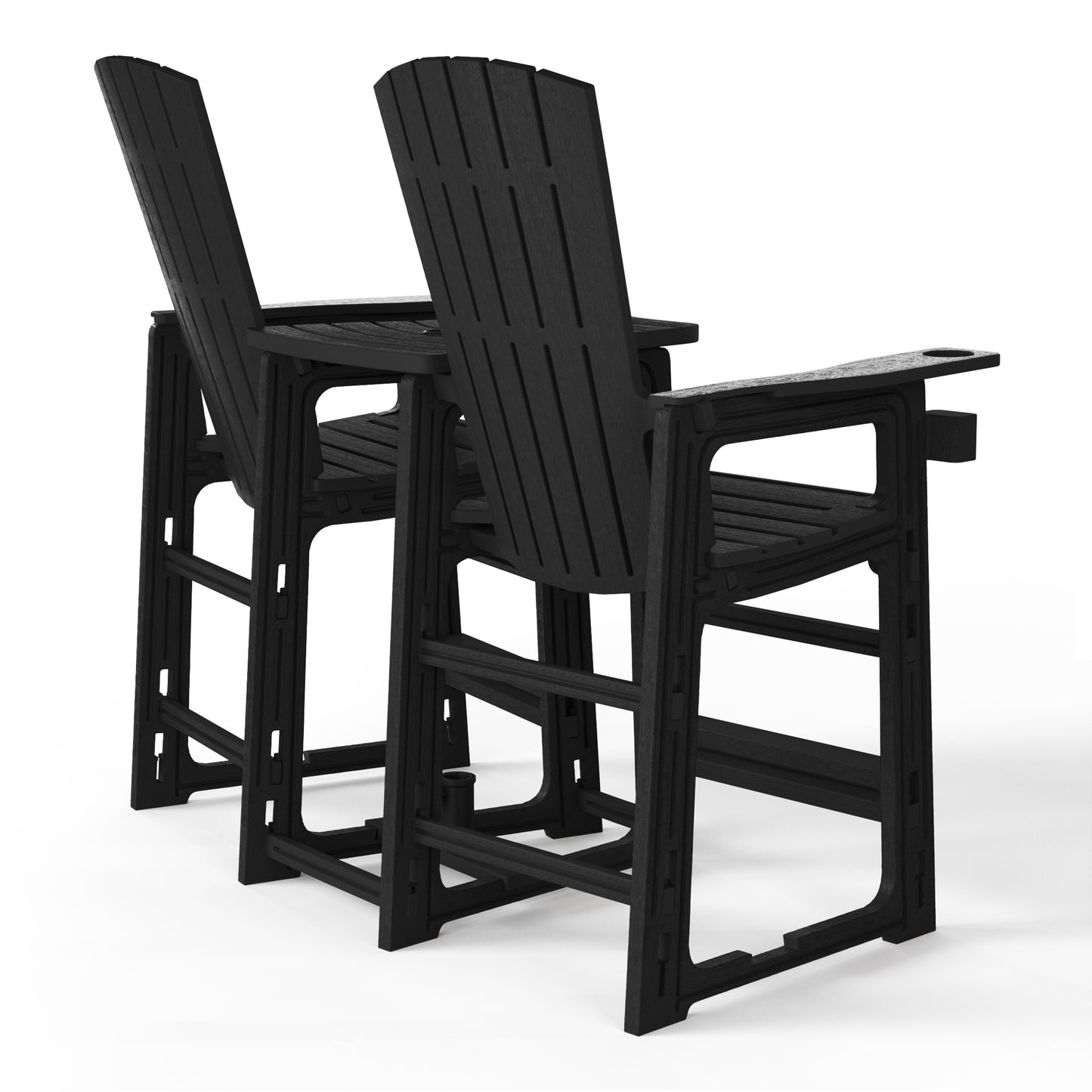 Snap’n Lock Adirondack Balcony Two-Chair Set with Connecting Wedge Table (No Tools or Hardware Required) Seahawk Designs Patio Chairs