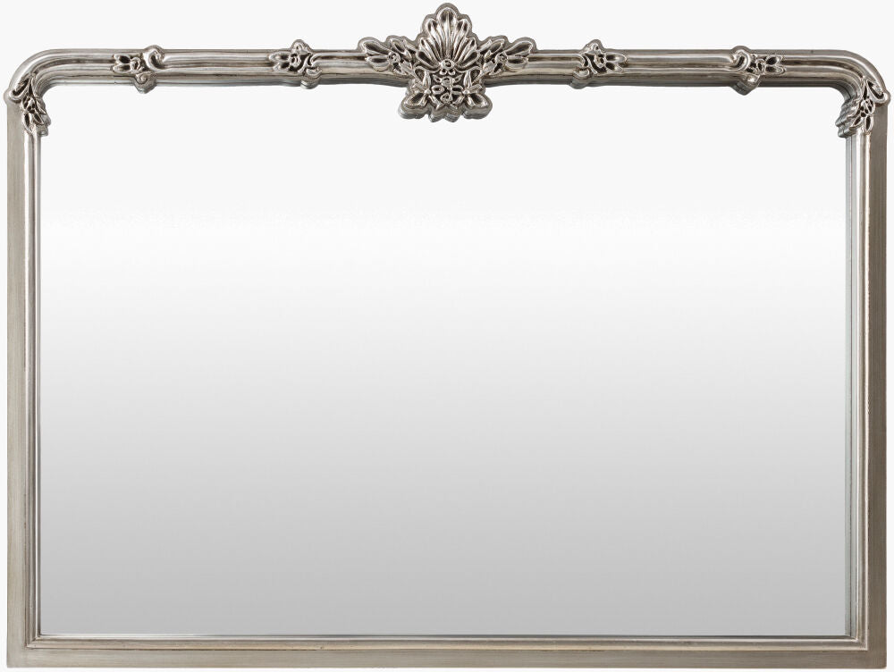 Highclere Mantel Mirror — Metallic - Silver