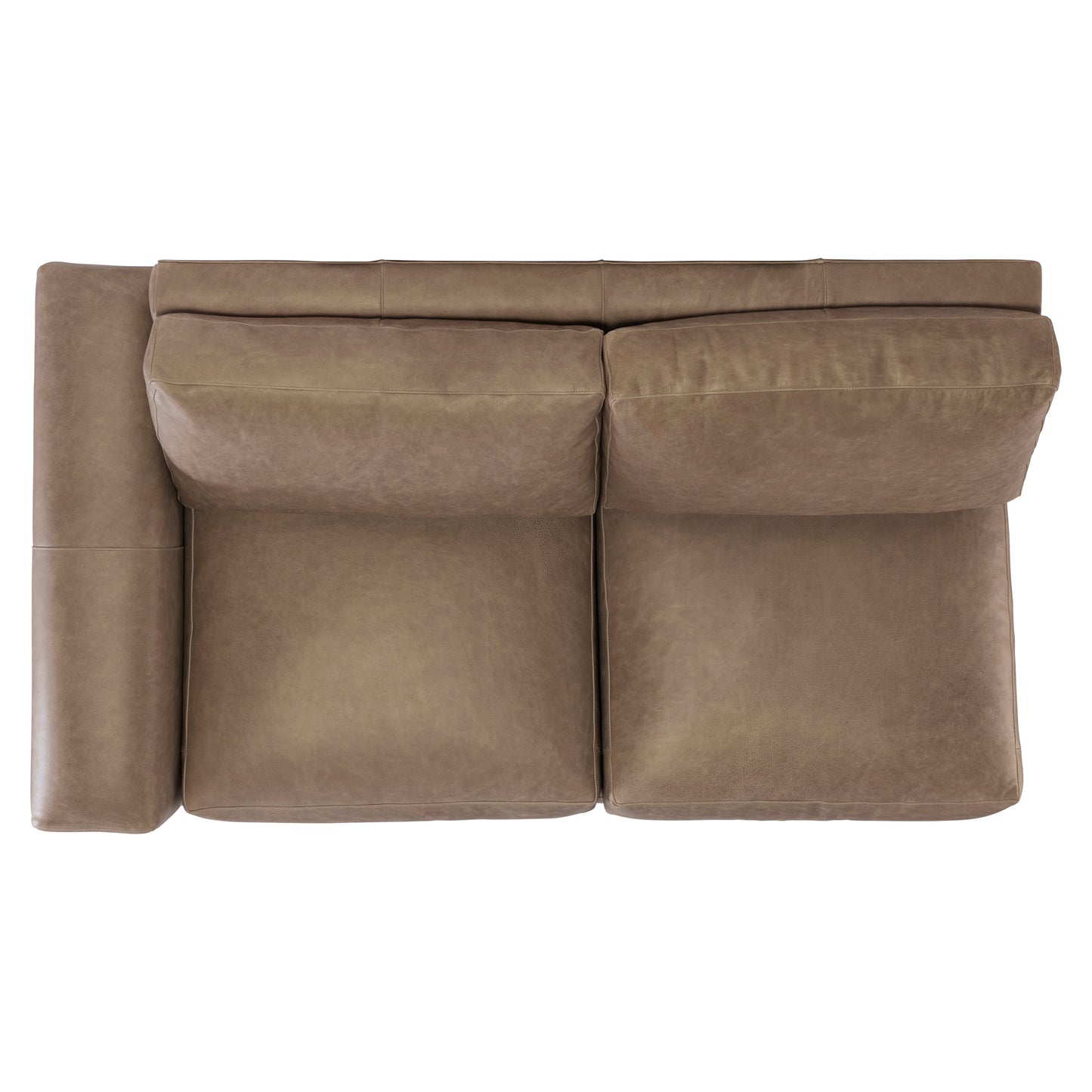 Lars Leather Left Arm Loveseat