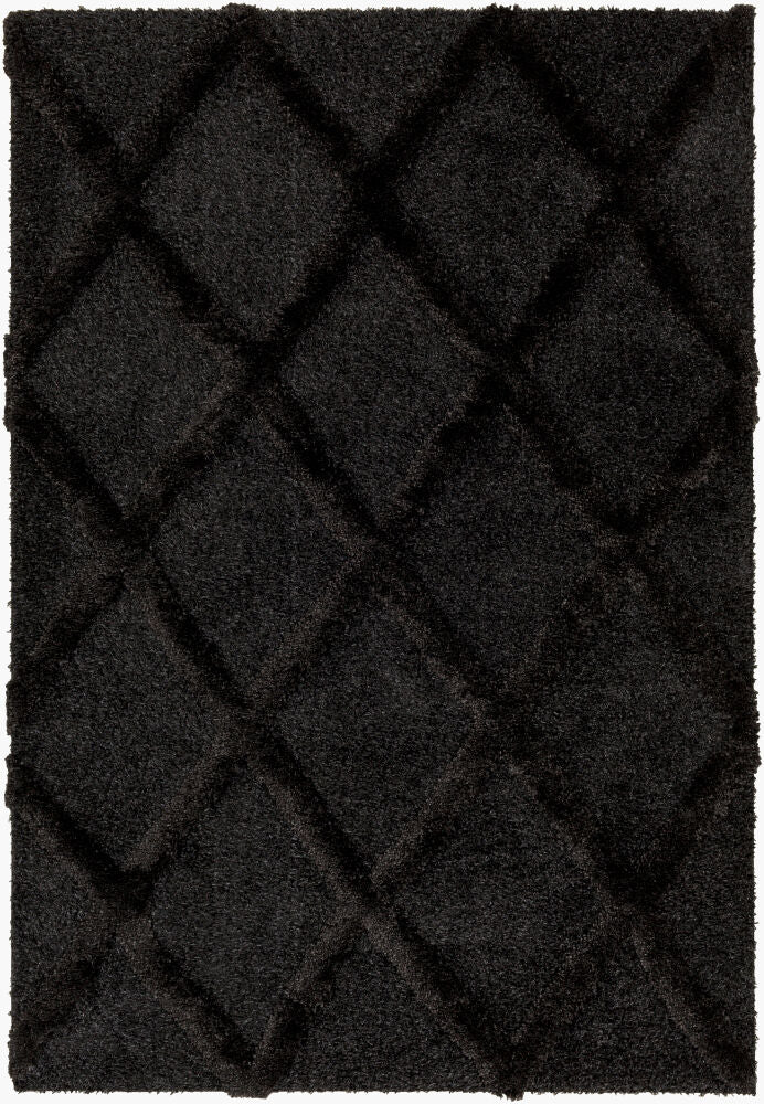 Hudson Shag Machine Woven Rug — Black