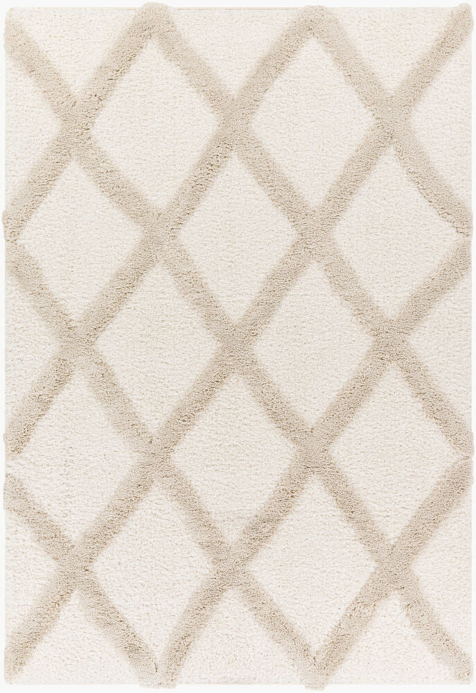 Hudson Shag Machine Woven Rug — Ivory/Tan